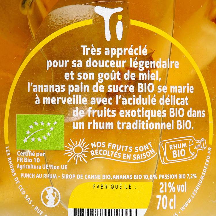 Le Punch au rhum ananas et passion BIO - 2