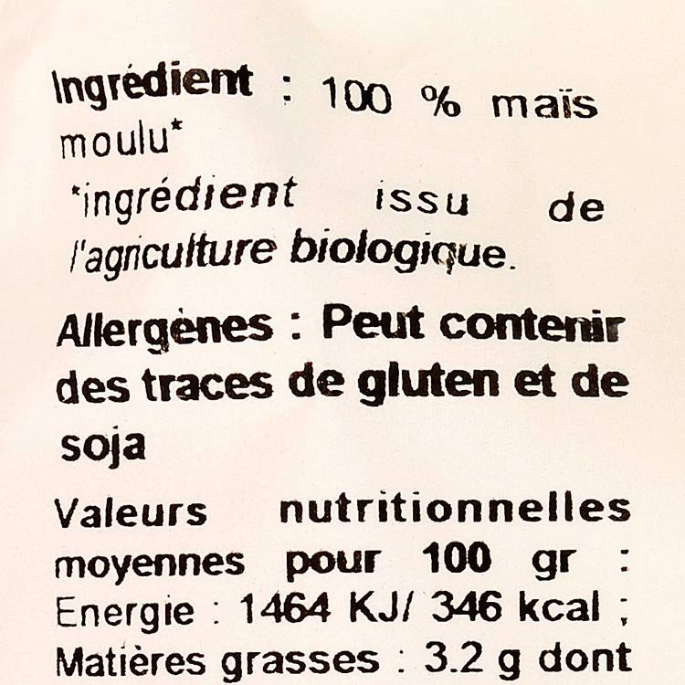 La Farine de maïs BIO - 2