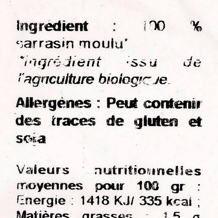 La Farine de sarrasin BIO - 2
