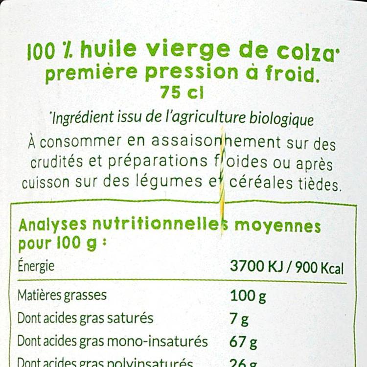 L'Huile vierge de Colza BIO - 3