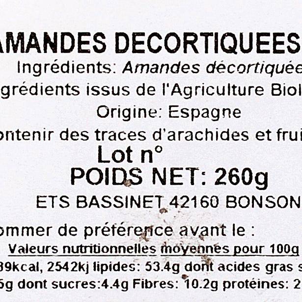 Les Amandes decortiquées BIO - 2