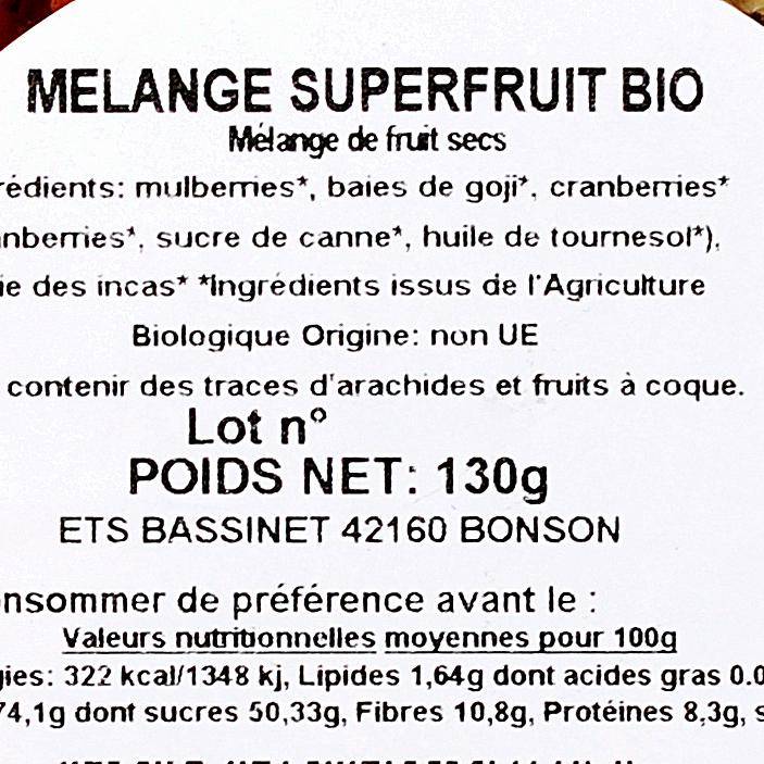 Le Mélange superfruit BIO - 2