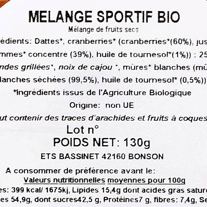 Le Mélange de fruits sec BIO - 2