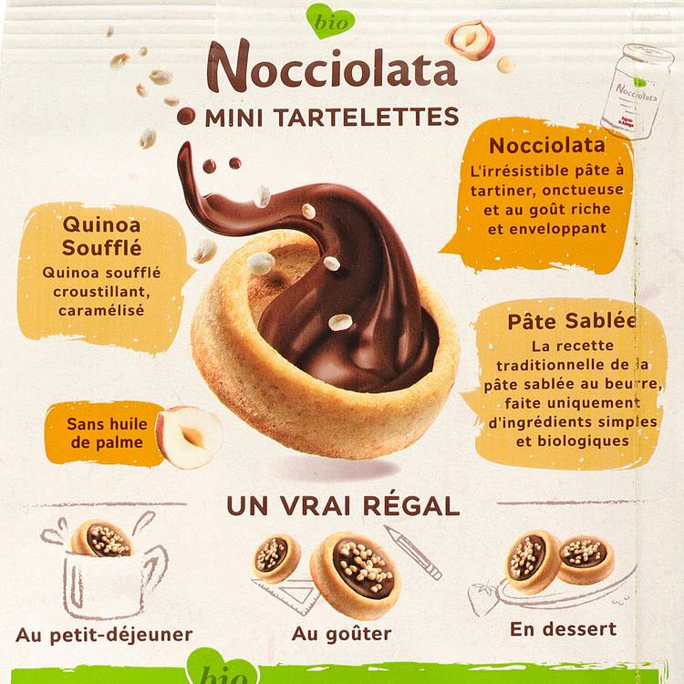 Les Mini-tartelettes pâte à tartiner Nocciolata BIO - 2