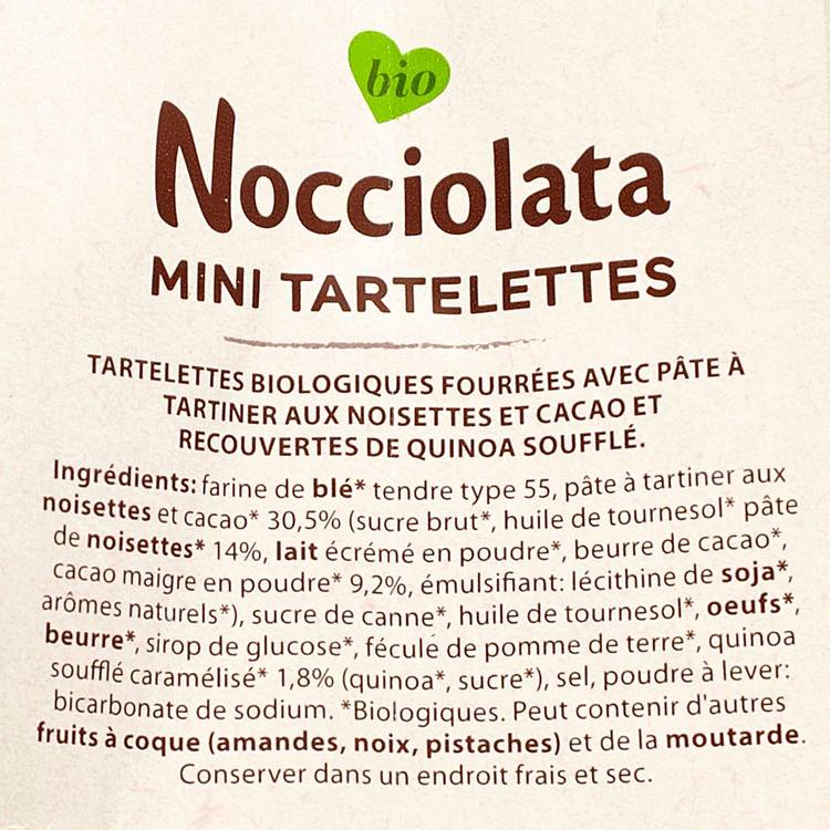 Les Mini-tartelettes pâte à tartiner Nocciolata BIO - 3