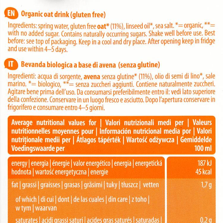 La Boisson avoine BIO et sans gluten OMEGA 3 - 2