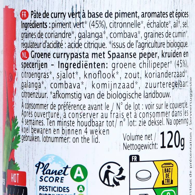 La Pâte de curry vert BIO - 2