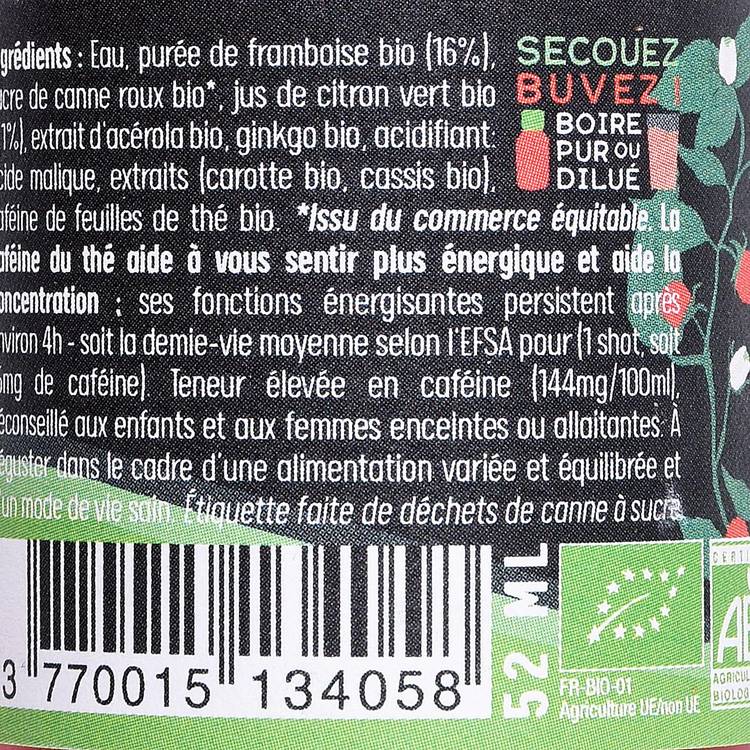 Le  Shot energy framboise citron vert BIO - 3