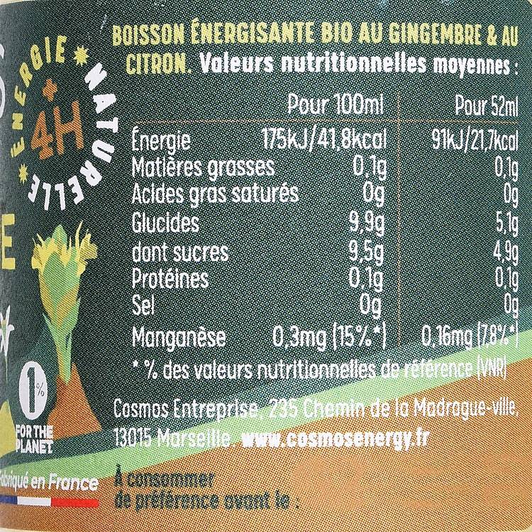 Le  Shot energy gingembre citron - 3