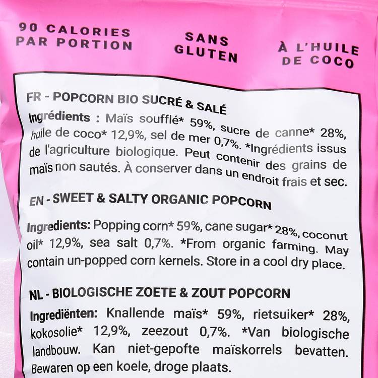 Le Pop Corn sucré salé BIO - 2