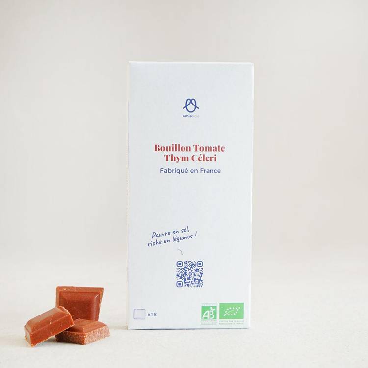 Les Carrés de bouillon tomate, céleri et thym BIO