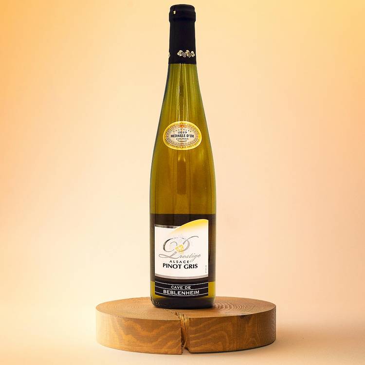 Le Vin blanc Pinot gris Alsace AOC HVE