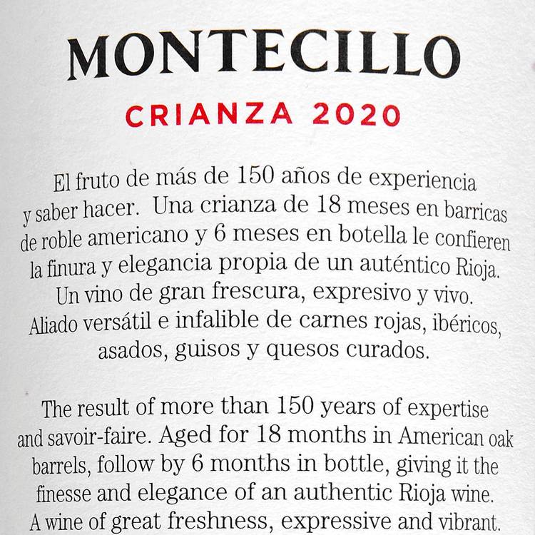 Le Vin rouge "Rioja Montecillo Crianza" DOC - 2