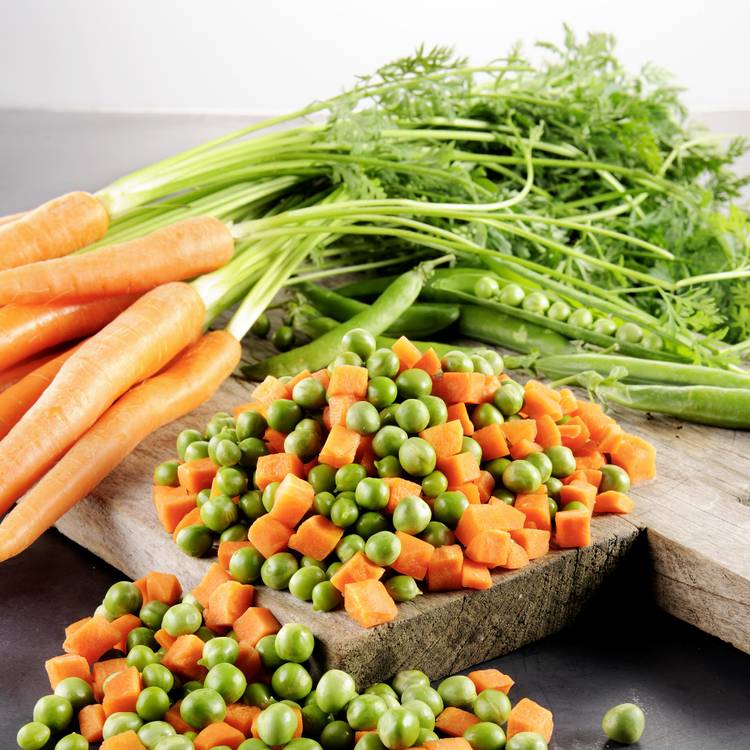 Le Mélange de petits pois carotte