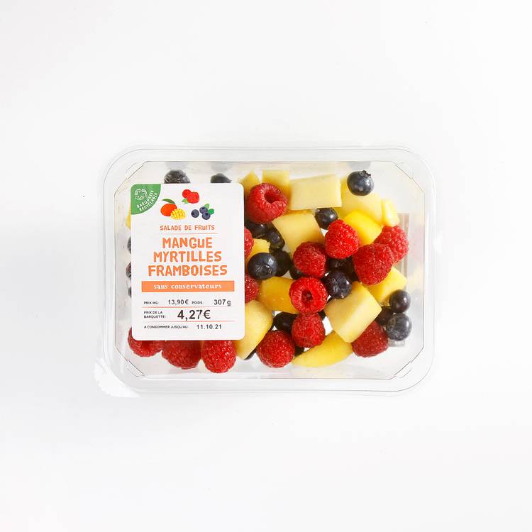 La Salade de fruits "Mangue, myrtilles et framboises" 250g - 2