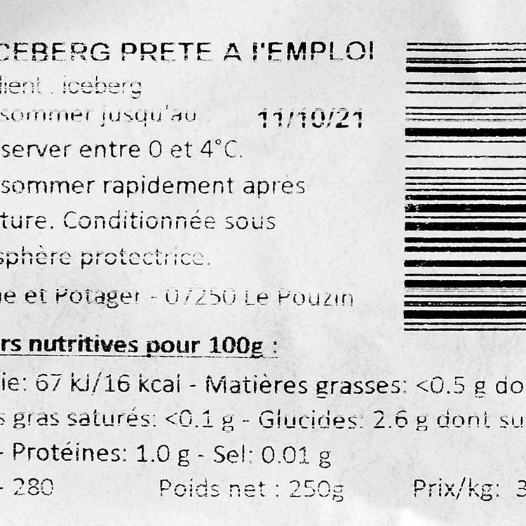 La Salade iceberg en sachet de 225g - 3