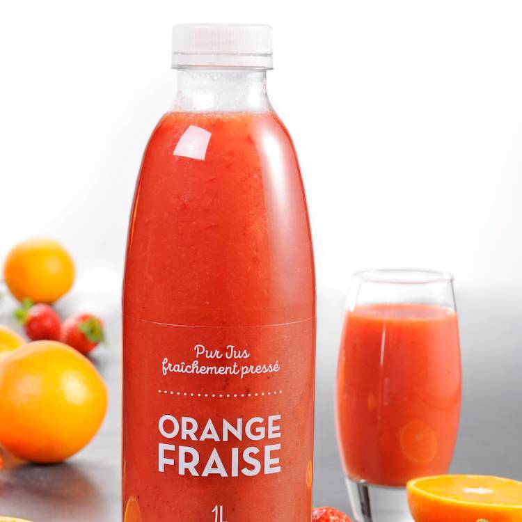 Le Pur jus orange et fraise 1L "Les Fruisettes"