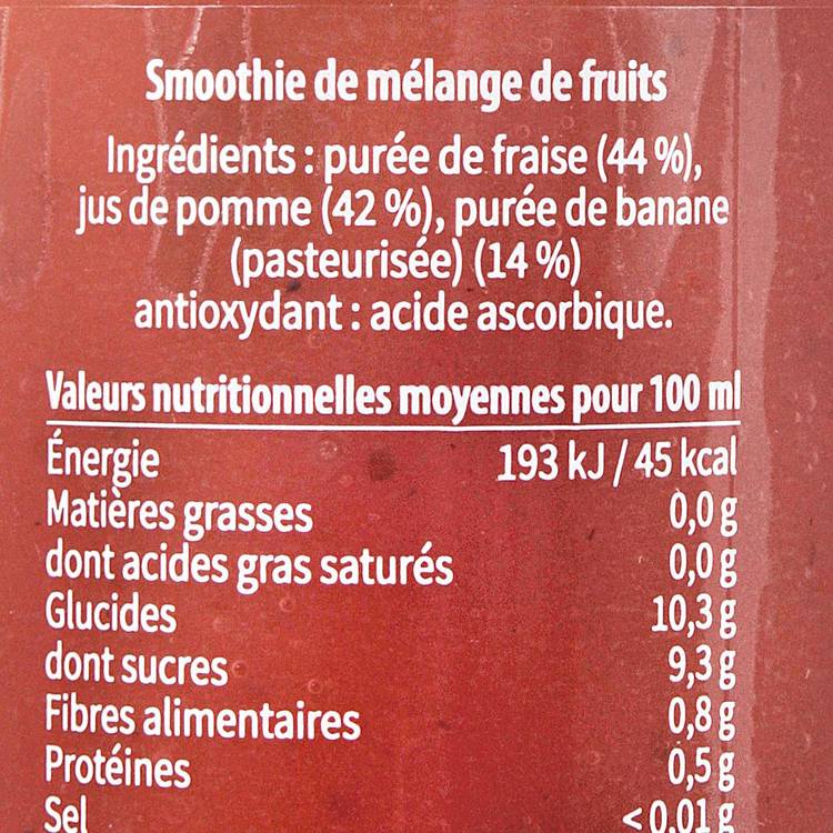 Le Smoothie fraise, pomme, banane 25cl - 3