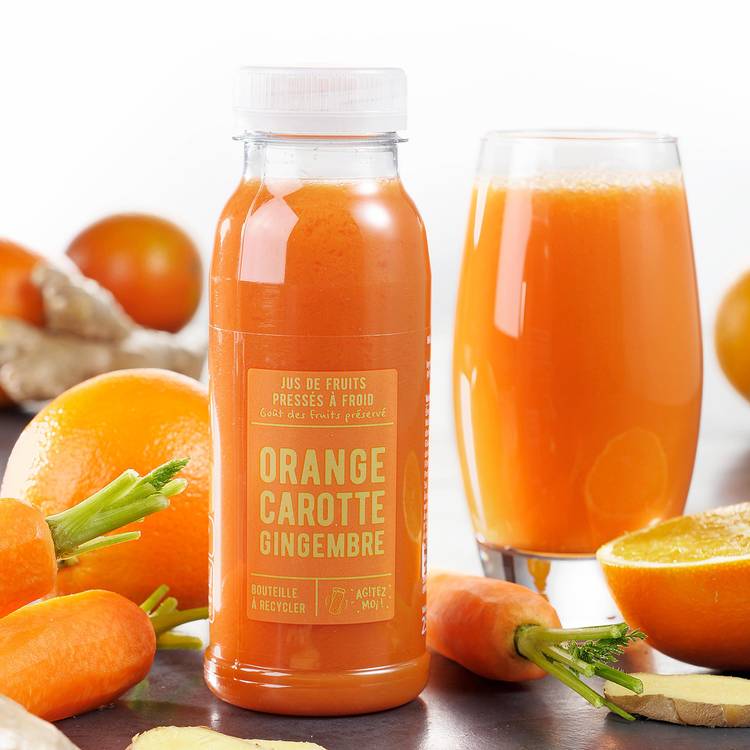 Le Pur jus frais carotte, orange, pomme & gingembre 25cl - 1