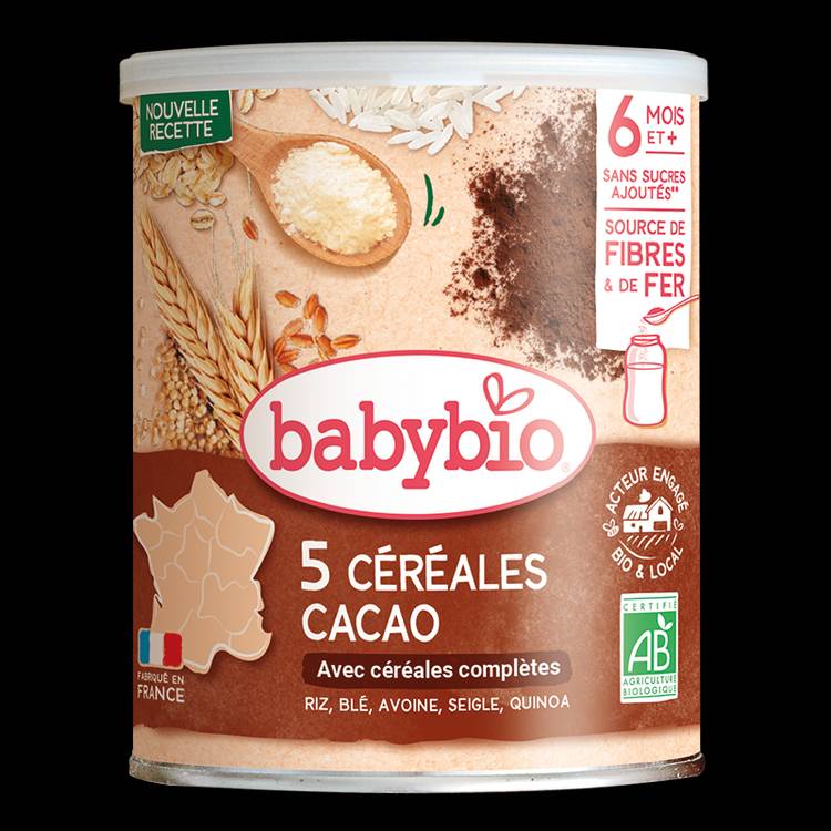 5 Céréales Cacao - riz, blé, avoine, seigle, quinoa BIO - dès 6 mois - 2