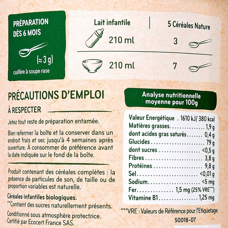 5 Céréales Nature BIO - Riz blé avoine seigle quinoa - 4