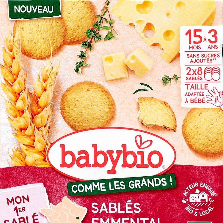 Les Sablés emmental de Franche Comté et thym  BIO - dès 15 mois - - 2
