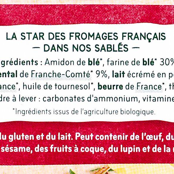 Les Sablés emmental de Franche Comté et thym  BIO - dès 15 mois - - 4