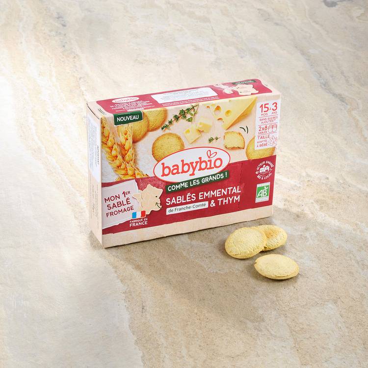 Les Sablés emmental de Franche Comté et thym  BIO - dès 15 mois -