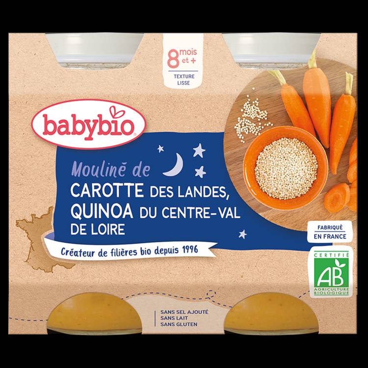Mouliné de carotte et quinoa BIO - dès 8 mois - 2