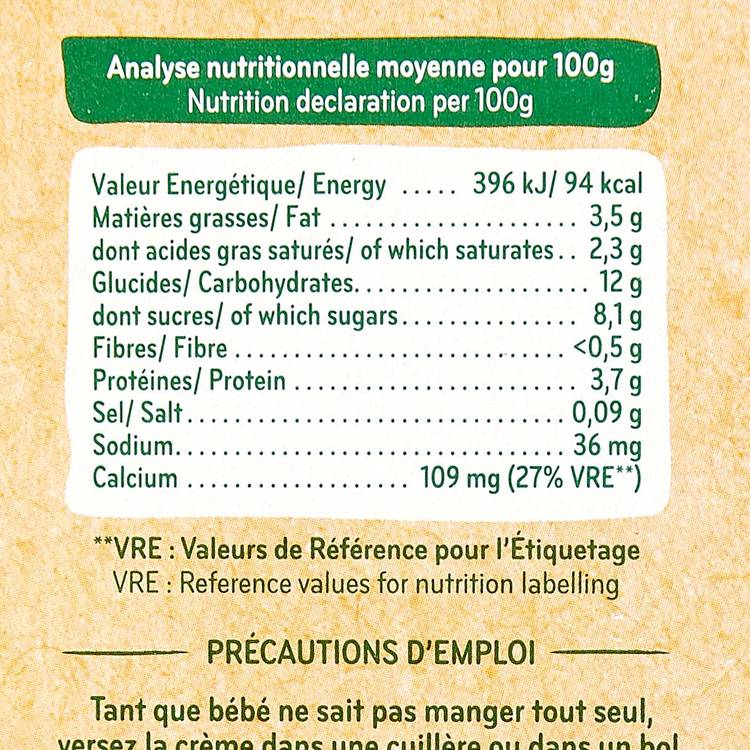 Crème Semoule au Lait de Vache français - Vanille BIO - 4