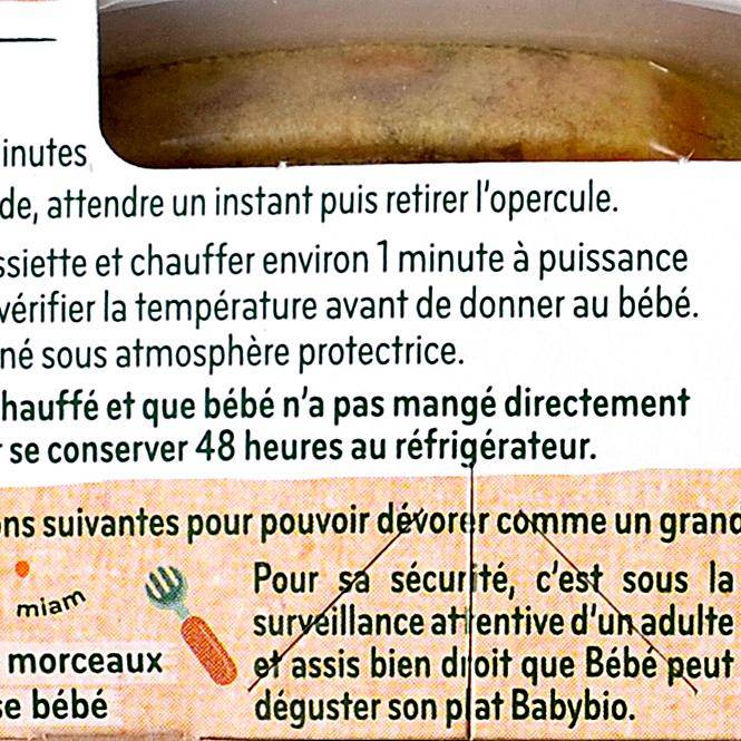 Assiette de Carottes, coquillettes, champignon et jambon BIO - dès 15 mois - 4