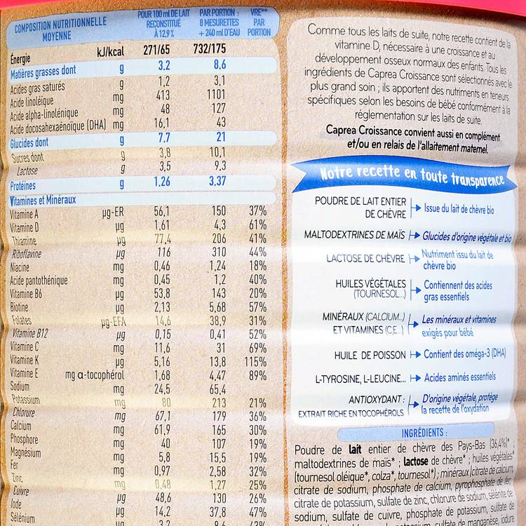 Caprea 3 - Formule au Lait de Chèvre BIO - de 10 à 36 mois - 3