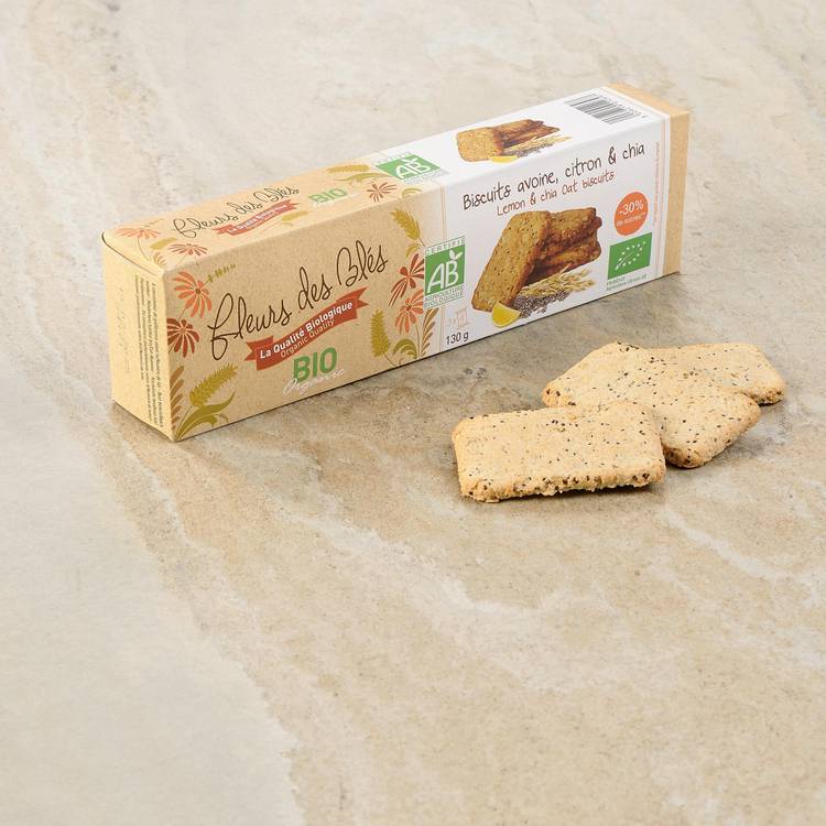 Les Biscuits avoine, citron et chia BIO