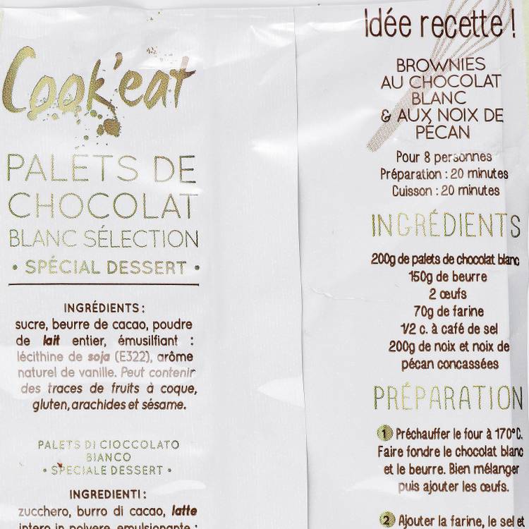 Les Palets de chocolat blanc dessert - 2
