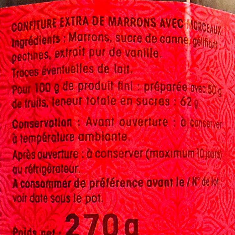 La Confiture de marrons avec morceaux - 2