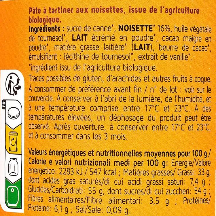 La Pâte à tartiner BIO sans huile de palme - 2