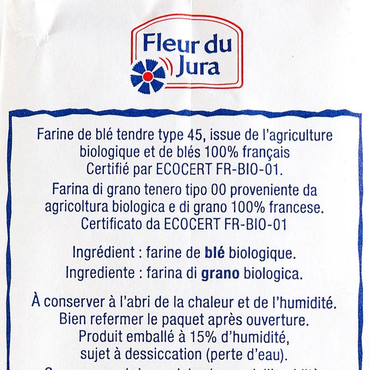 La Farine  de blé T45 Bio - 2