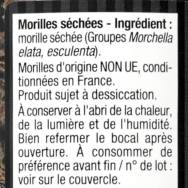 Les Morilles séchées en bocal - 2