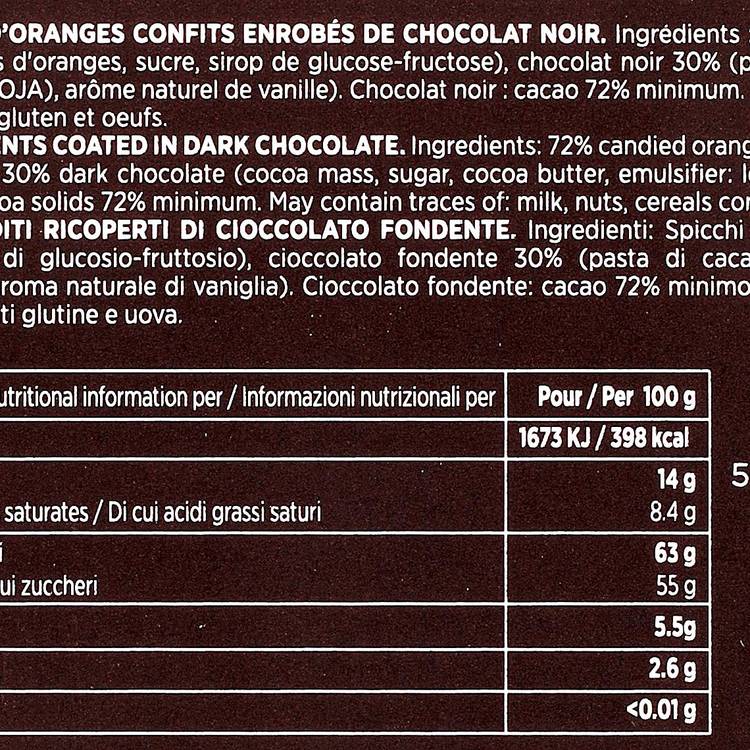 Le Quart d'orange confits enrobés   de chocolat noir - 2