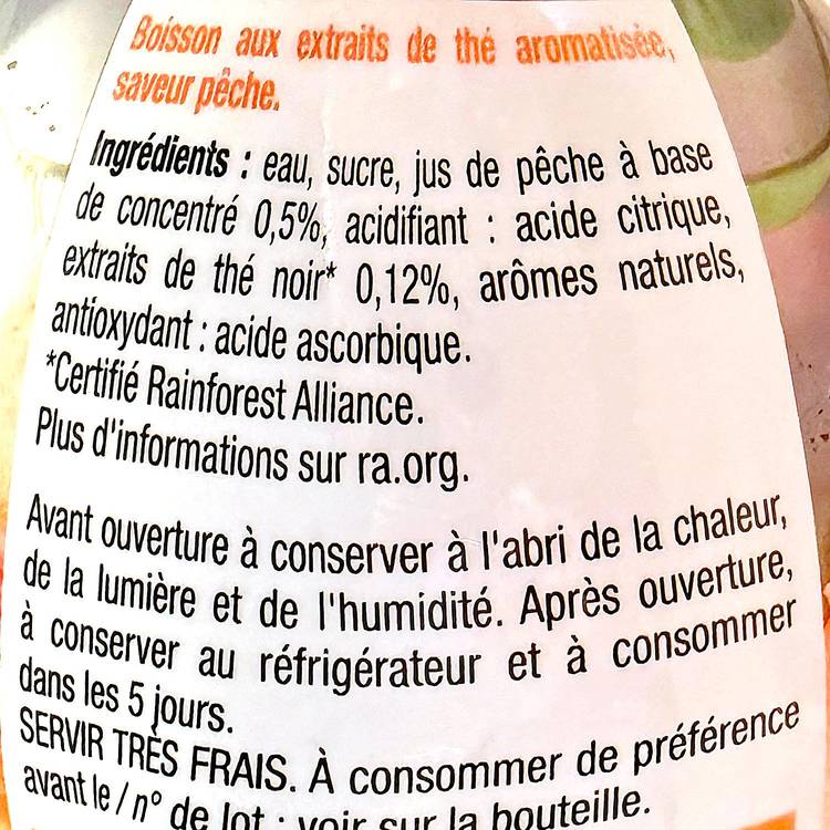 Le Thé glacé saveur pêche - 2
