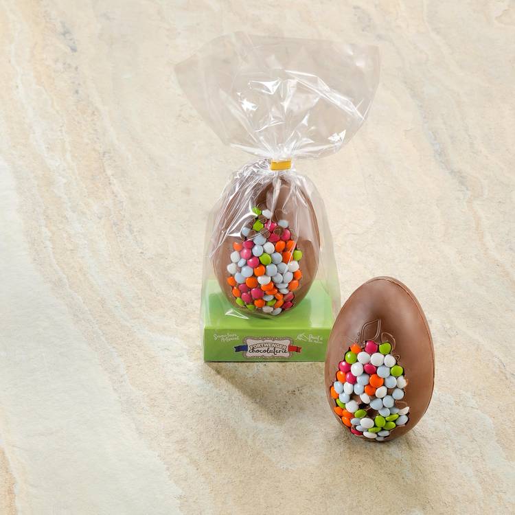 L'Oeuf au chocolat au lait et confetits