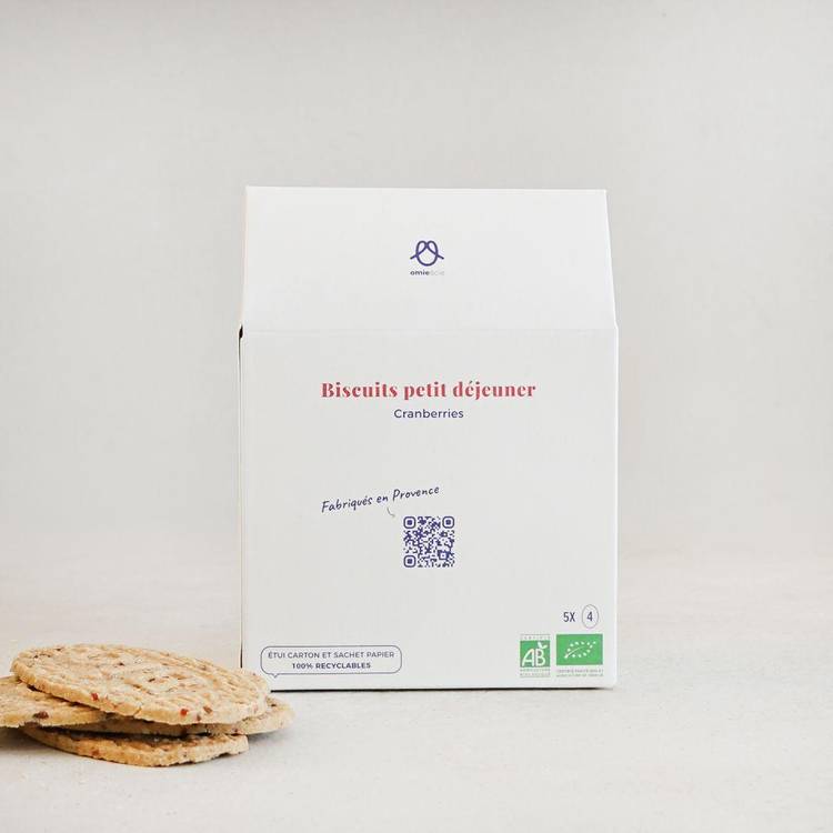 Les Biscuits petit-déjeuner cranberries et graines BIO - 2