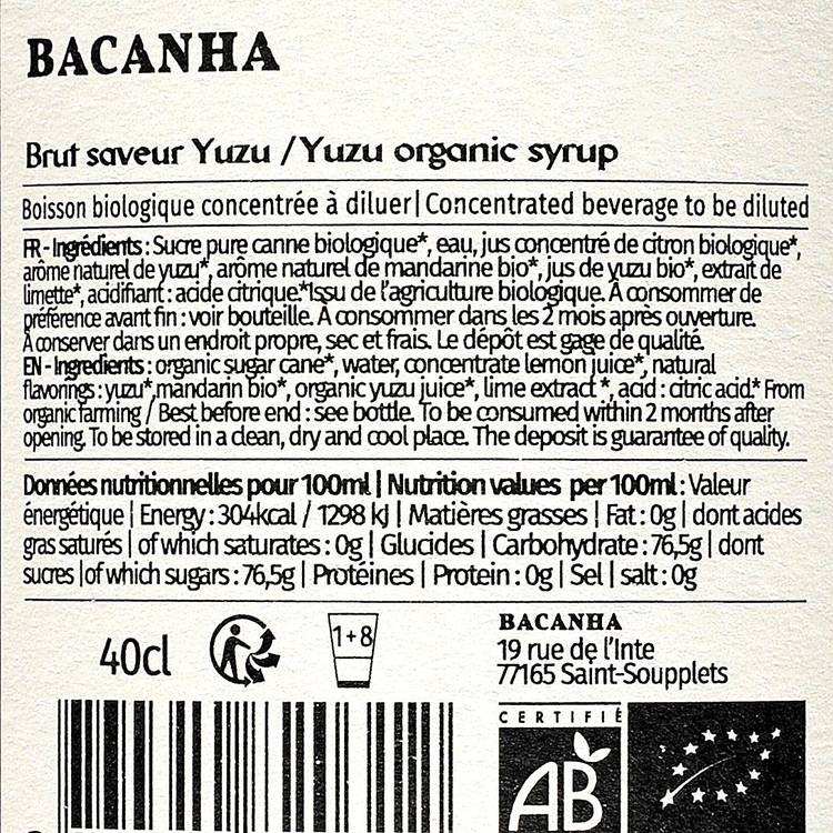 Le Sirop yuzu brut BIO - 2