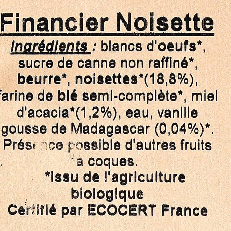 Le Financier aux noisettes et vanille de Madagascar BIO - 2