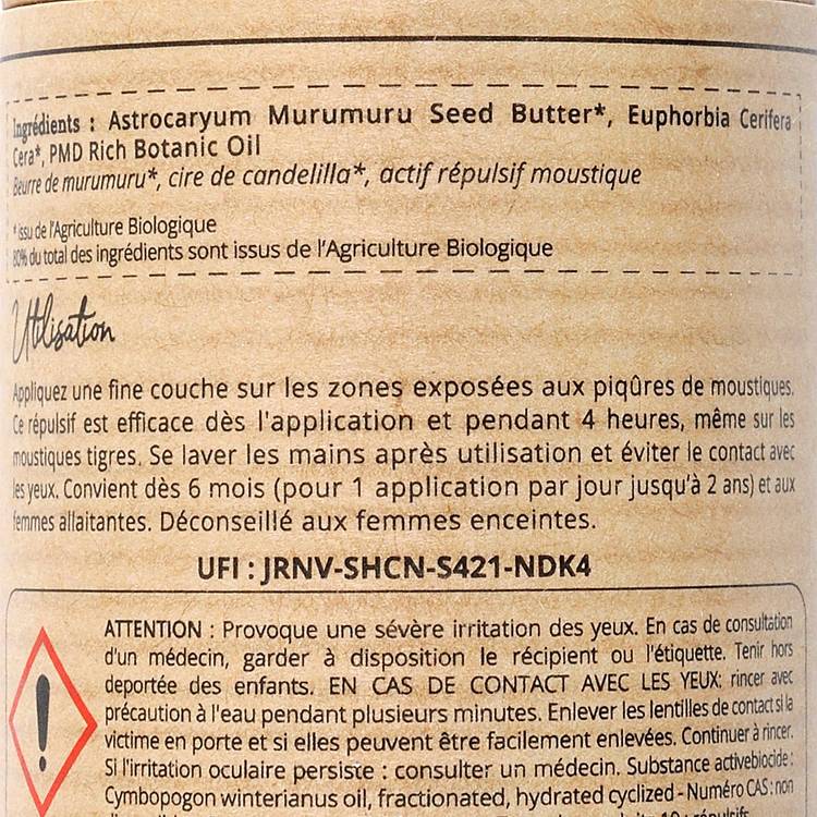 Le Répulsif moustique solide au beurre de murumuru "Comme Avant" - 3