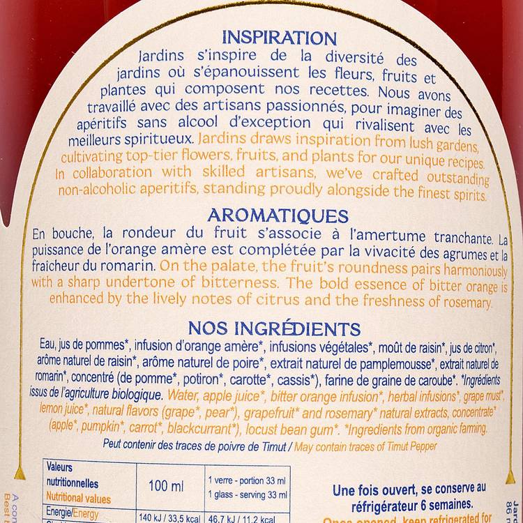 L'Apéritif orange amère & romarin sans alcool BIO - 2