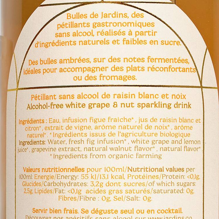 Le Pétillant raisin blanc & noix sans alcool BIO - 2