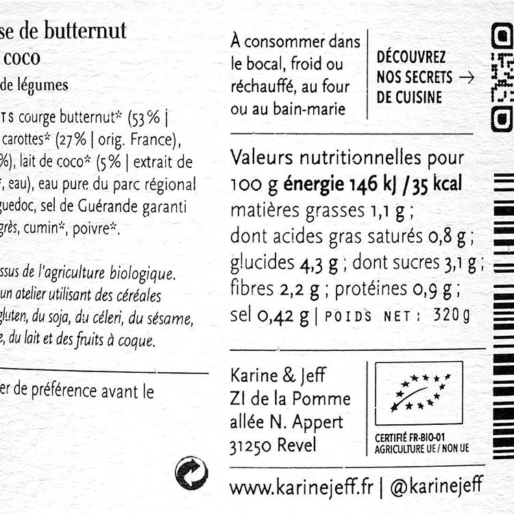 Le Butternut et lait de coco BIO - 2