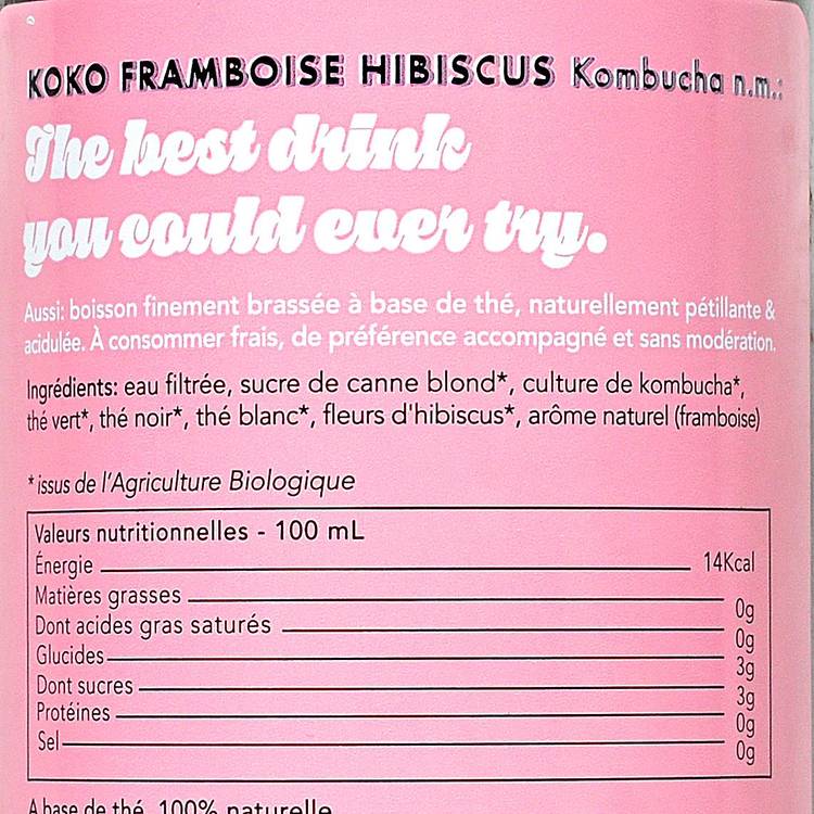 Le Kombucha framboise hibiscus BIO - 2