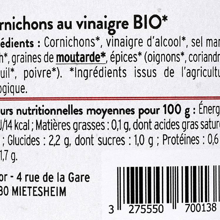 Les Cornichons au vinaigre BIO - 2